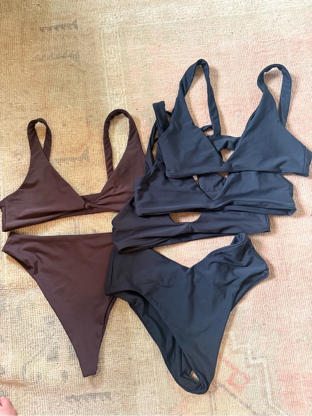Skatie Brown and Black Women’s Bikinis lot XL barely worn